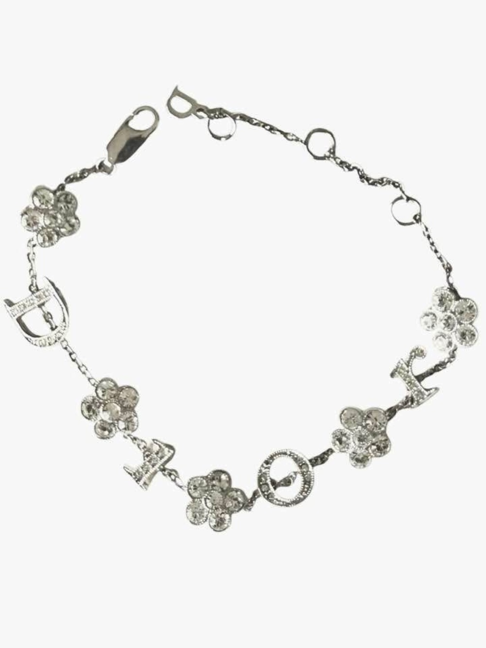 Authentic Dior Silver & Swarovski Bracelet